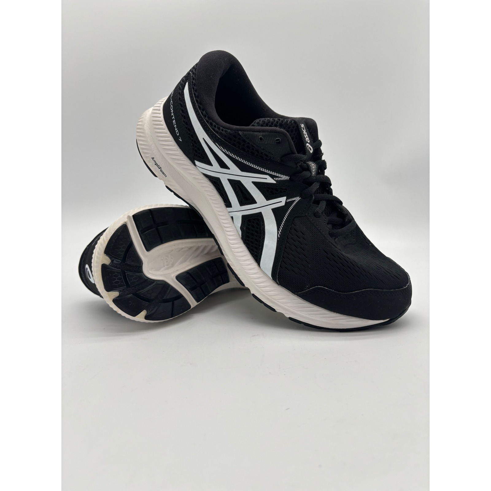 Asics Gel-Contend 7 Mens Running Shoes Black White Extra Wide 1011b039 Size 8.5